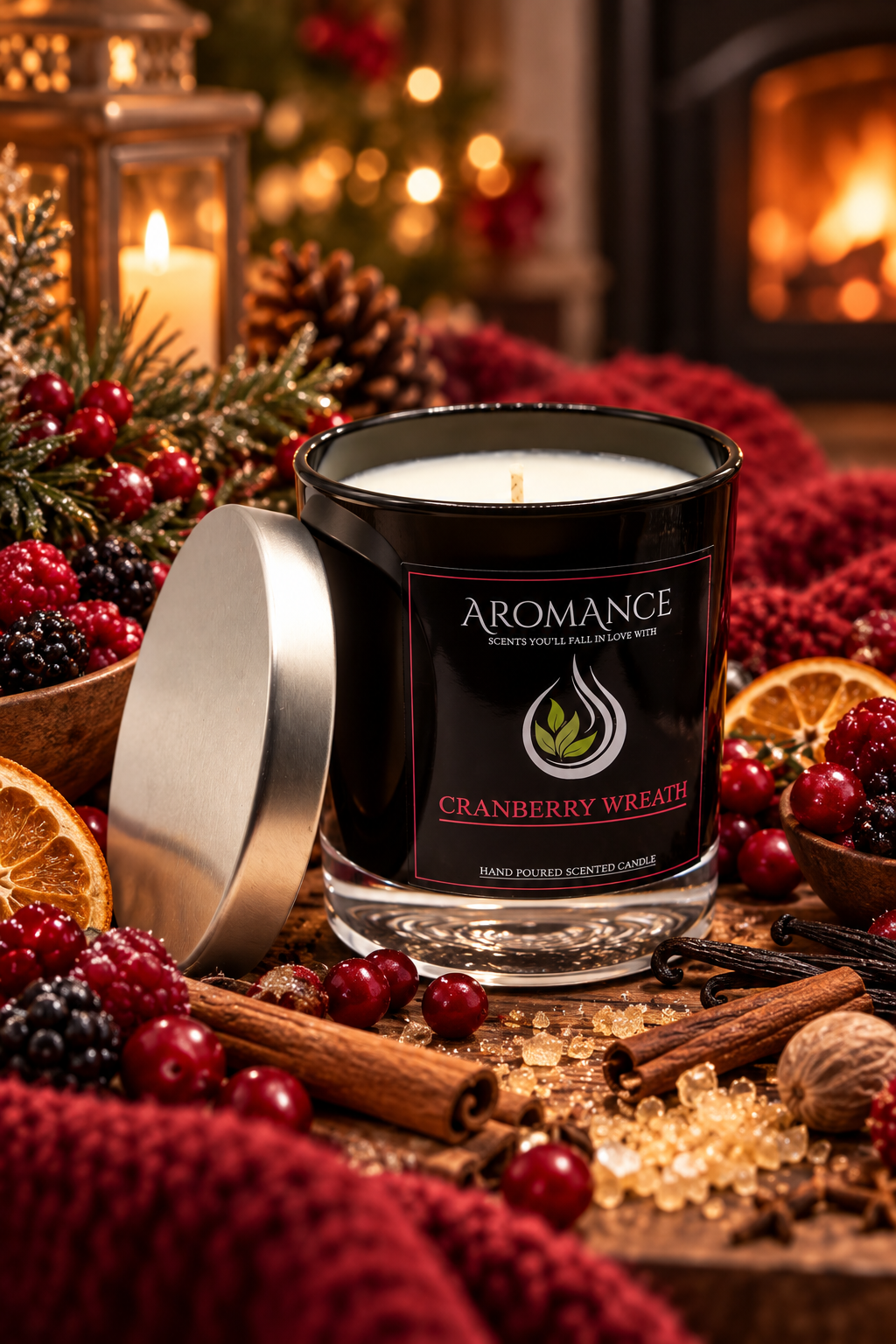 Cranberry Wreath Scented Candle (30cl)